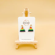 Rainbow Triangle Small | PRIDE| Dangle Statement Earrings